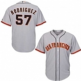 Youth Giants 57 Derek Rodriguez Gray Cool Base Jersey Dzhi,baseball caps,new era cap wholesale,wholesale hats